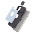 Θήκη ERBORD MagSafe Cam Slider, μπλε + Γυαλί για την οθόνη για iPhone 13 / iPhone 14