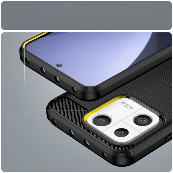 Θήκη για Xiaomi 13, Carbon, μαύρη