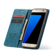 θήκη CASEME για Samsung Galaxy S7, Leather Wallet Case, μπλε