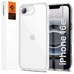 θήκη Spigen για iPhone 16E, Ultra Hybrid, διαφανής + μετριασμένο γυαλί 9H