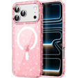 Θήκη για iPhone 17 Pro Max, για MagSafe, glitter - ημιδιαφανές ροζ