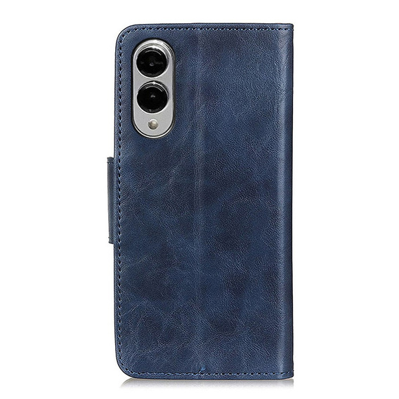 Θήκη με πτερύγιο για Samsung Galaxy S25 Edge, Crazy Horse Wallet, μπλε