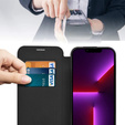 Θήκη με πτερύγιο για iPhone 13 Pro, RFID Wallet MagSafe CamShield, μαύρη