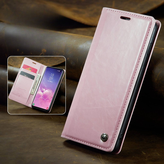 θήκη CASEME για Samsung Galaxy S10+ Plus, Waxy Textured, ροζ
