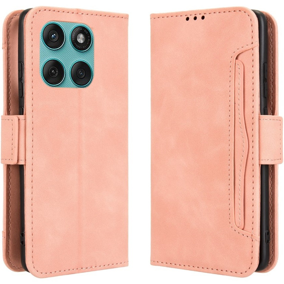Θήκη με πτερύγιο για Motorola Edge 60 / 60 Fusion, Card Slot, ροζ