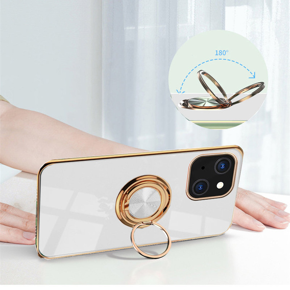 Θήκη για iPhone 13, Electro Ring, λευκή