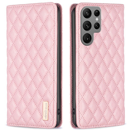 Θήκη με πτερύγιο για Samsung Galaxy S25 Ultra, Wallet, BINFEN COLOR, ροζ