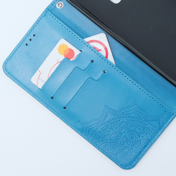 Θήκη με πτερύγιο για Xiaomi 13T / 13T Pro, Mandala, μπλε
