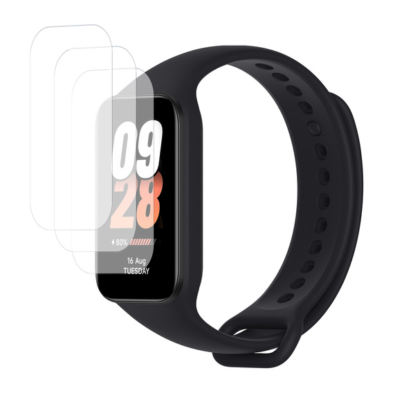 3x Φύλλο υδρογέλης ERBORD για Xiaomi Smart Mi Band 8 Active