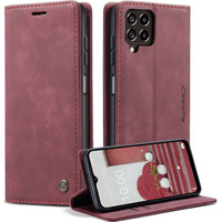 θήκη CASEME για Samsung Galaxy M33 5G, Leather Wallet Case, μπορντό