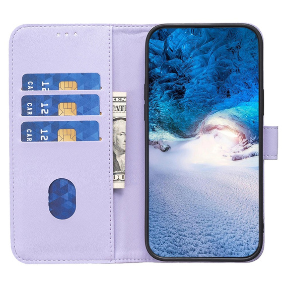 Θήκη με πτερύγιο για Samsung Galaxy S23 FE, BINFEN Wallet, μωβ + γυαλί 9H 