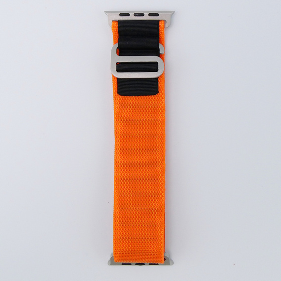 Λουράκι νάιλον για Apple Watch 1/2/3/4/5/6/7/8/SE/ULTRA 42/44/45/49mm, πορτοκαλί / μαύρη