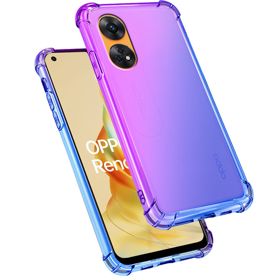 θήκη για το Oppo Reno8 T, Gradient Dropproof, Μωβ / μπλε