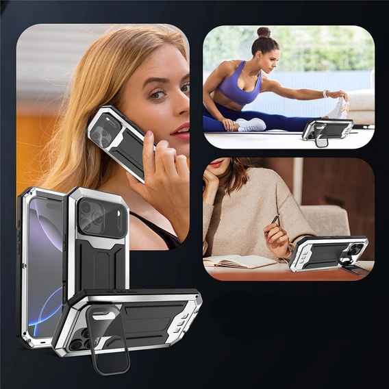 Θήκη R-JUST με προστατευτικό οθόνης και βάση για iPhone 17 Pro