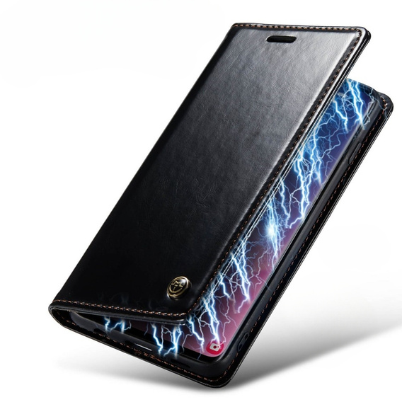 θήκη CASEME για Samsung Galaxy S10+ Plus, Waxy Textured, μαύρη