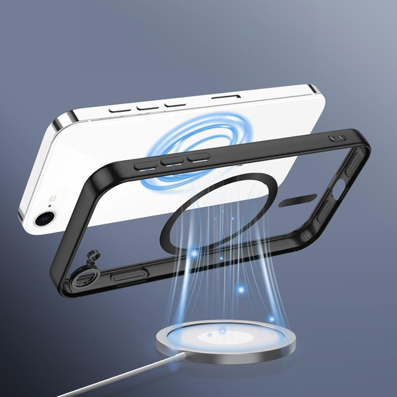 Θήκη για iPhone 16E, Electro MagSafe, μαύρη + Γυαλί για την οθόνη