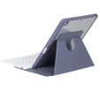 Θήκη πληκτρολογίου για iPad 11" 2025 A16 (11 gen.) / iPad 10.9" 2022 (10 gen.), Rotary 360° Leather, μωβ