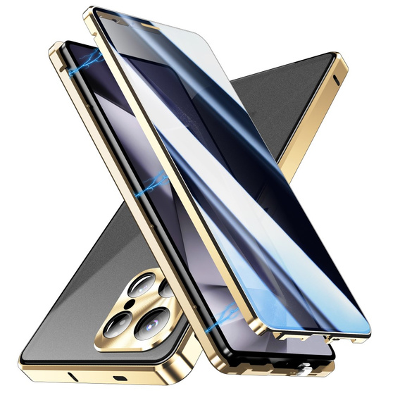 Θήκη για Samsung Galaxy S25 Ultra, Privacy Dual Glass, χρυσή