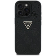 Θήκη Guess Grained Hot Stamp 4G Triangle Metal για iPhone 16 Pro Max