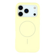 Θήκη σιλικόνης για iPhone 17 Pro Max, για MagSafe, αντικραδασμική, κίτρινη