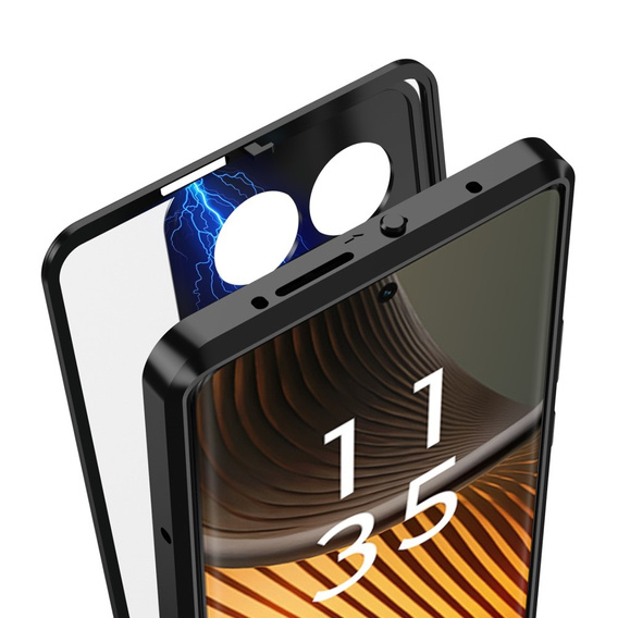 Θήκη για Motorola Edge 50 Ultra, Frame Case, μαύρη