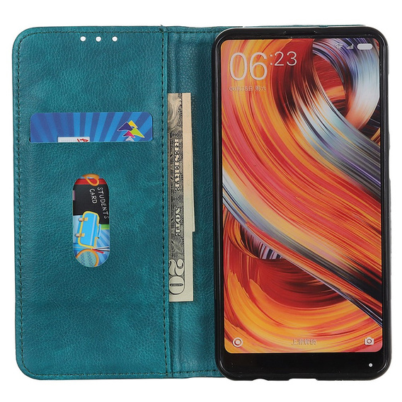 Θήκη για Xiaomi Redmi Note 13 Pro 4G / Xiaomi Redmi Note 14S / Xiaomi Poco M6 Pro 4G, Wallet Litchi Leather, πράσινη