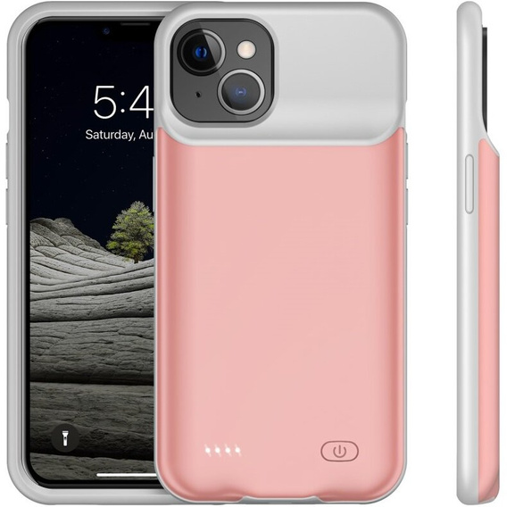 Θήκη μπαταρίας 6500mAh για iPhone 13, ροζ