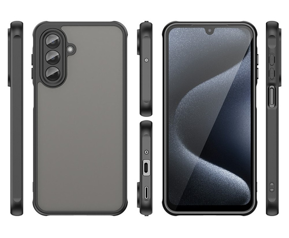Ματ θήκη για Samsung Galaxy A17 5G, καπνιστή με μαύρες πλευρές