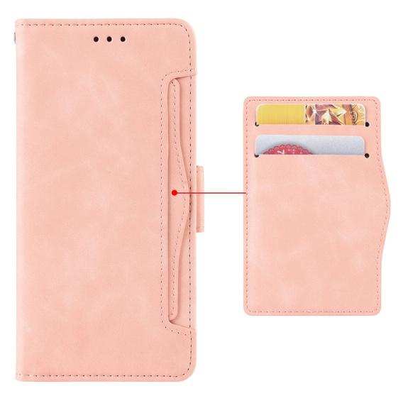 Θήκη με πτερύγιο για Xiaomi Redmi Note 13 5G, Card Slot, ροζ