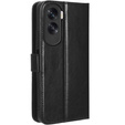 Θήκη με πτερύγιο για Honor 90 Lite 5G, Crazy Horse Wallet, μαύρη