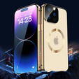 Μαγνητική θήκη MagSafe Dual Glass για iPhone 15 Plus, χρυσή