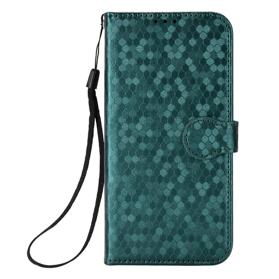 θήκη πτερύγιο για Motorola Moto G86 Power 5G, Wallet Rhombus, πράσινη