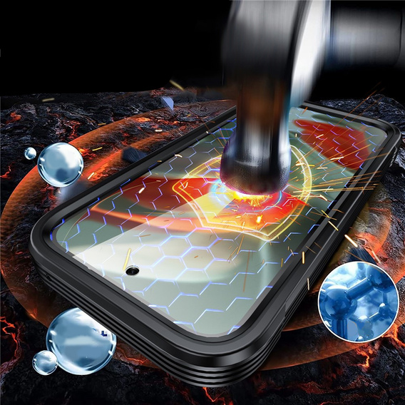 Θήκη Shockproof με γυαλί, για MagSafe για Google Pixel 10a, μαύρη