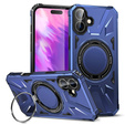 Θήκη για iPhone 16 Plus, θωρακισμένη με βάση και λαβή, μπλε
