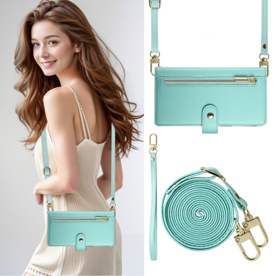 Θήκη με πτερύγιο για Xiaomi Redmi Note 14 Pro 5G / Poco X7 5G, Wallet Zipper Pocket, πράσινη