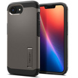 θήκη Spigen για iPhone 16E, Tough Armor Mag Mag MagSafe, γκρι + μετριασμένο γυαλί 9H