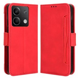 Θήκη με πτερύγιο για Xiaomi Redmi Note 13 5G, Card Slot, κόκκινη