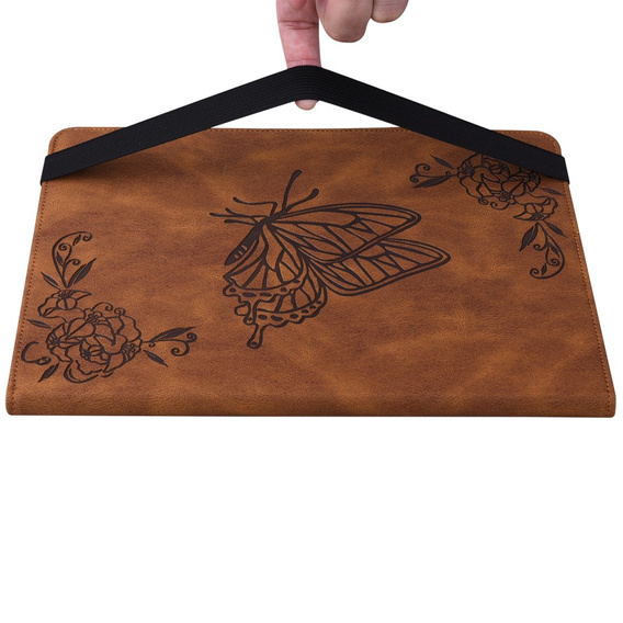 θήκη για το Lenovo Tab M11, Butterfly, καφέ