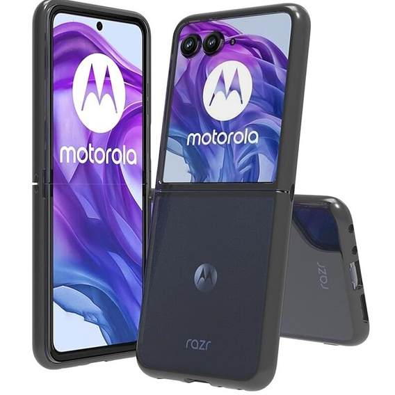 Θήκη για Motorola Razr 50 Ultra, Fusion Hybrid, διαφανής / μαύρη