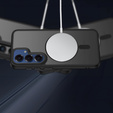 Θήκη για Samsung Galaxy S25 / S24, για MagSafe, ERBORD Μatt Case, μαύρη + Γυαλί οθόνης