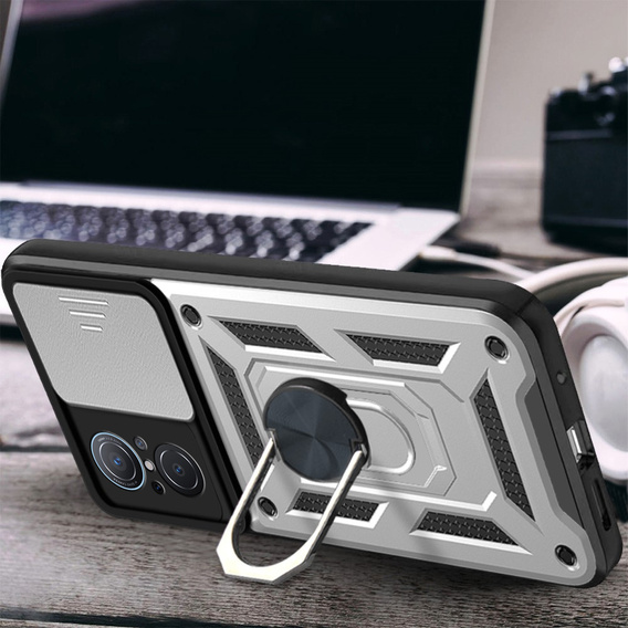 Θήκη για Huawei Nova 9 SE, CamShield Slide, ασημένιο