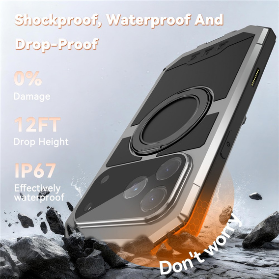 Θήκη R-JUST με MagSafe και βάση για iPhone 17 Pro Max