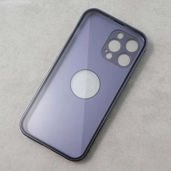 Θήκη για iPhone 13 Pro Max, Dual Glass, για Magsafe, μωβ