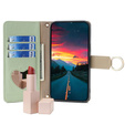 θήκη Wallet Zipper Pocket flip για το Motorola Edge 40 Neo 5G, Wallet Zipper Pocket, με καθρέφτη, πράσινη
