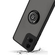 Θήκη για Motorola Moto G24 / G24 Power / G04, Frosted Ring, μαύρη