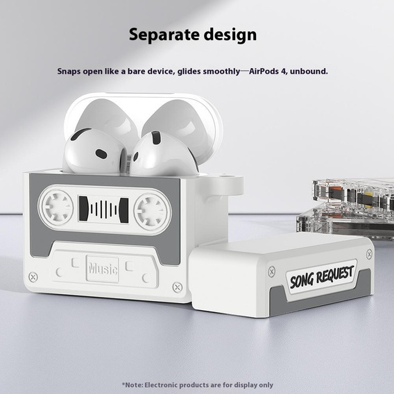 Ρετρό θήκη κασέτας σιλικόνης για Apple AirPods Pro 3