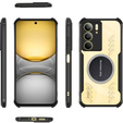 Θήκη για Realme 14X / Realme C75, με μαγνητική πλάκα, διαφανής / μαύρη
