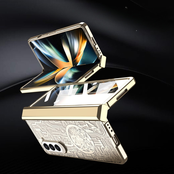 Θήκη για Samsung Galaxy Z Fold 5 5G, Mechanical Legend, χρυσή