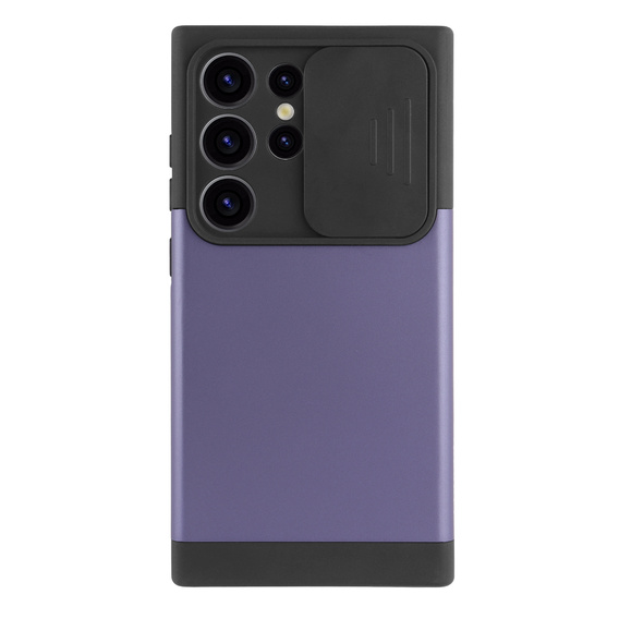 Θήκη για Samsung Galaxy S24 Ultra, ERBORD MagProtect Slide Camera, μωβ