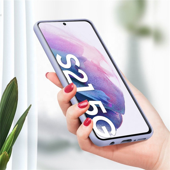 Θήκη για Samsung Galaxy S21, Silicone Lite, λεβάντας